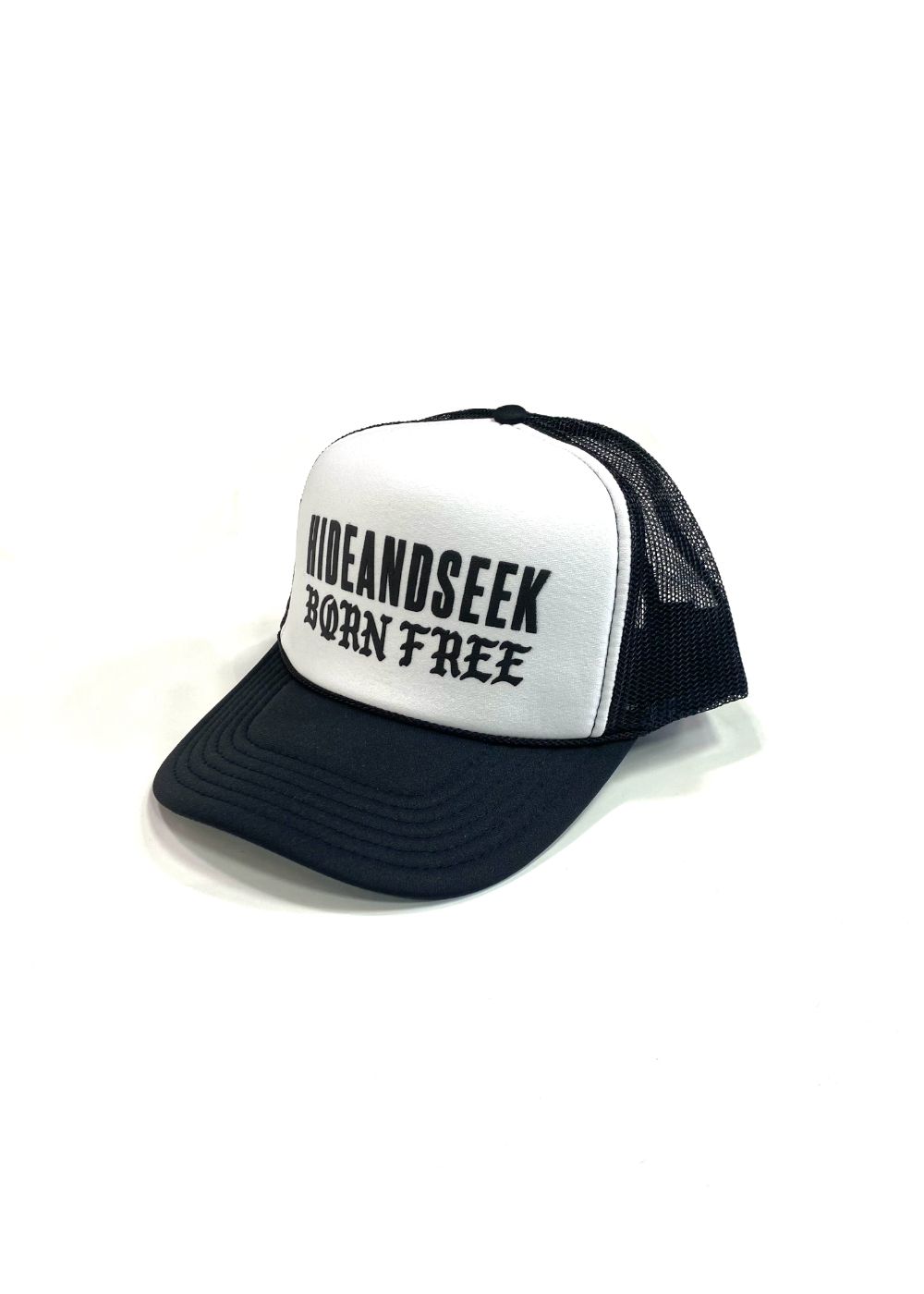 HIDE AND SEEK - 【ラスト1点】Born Free Mesh CAP (BLACK×WHITE 