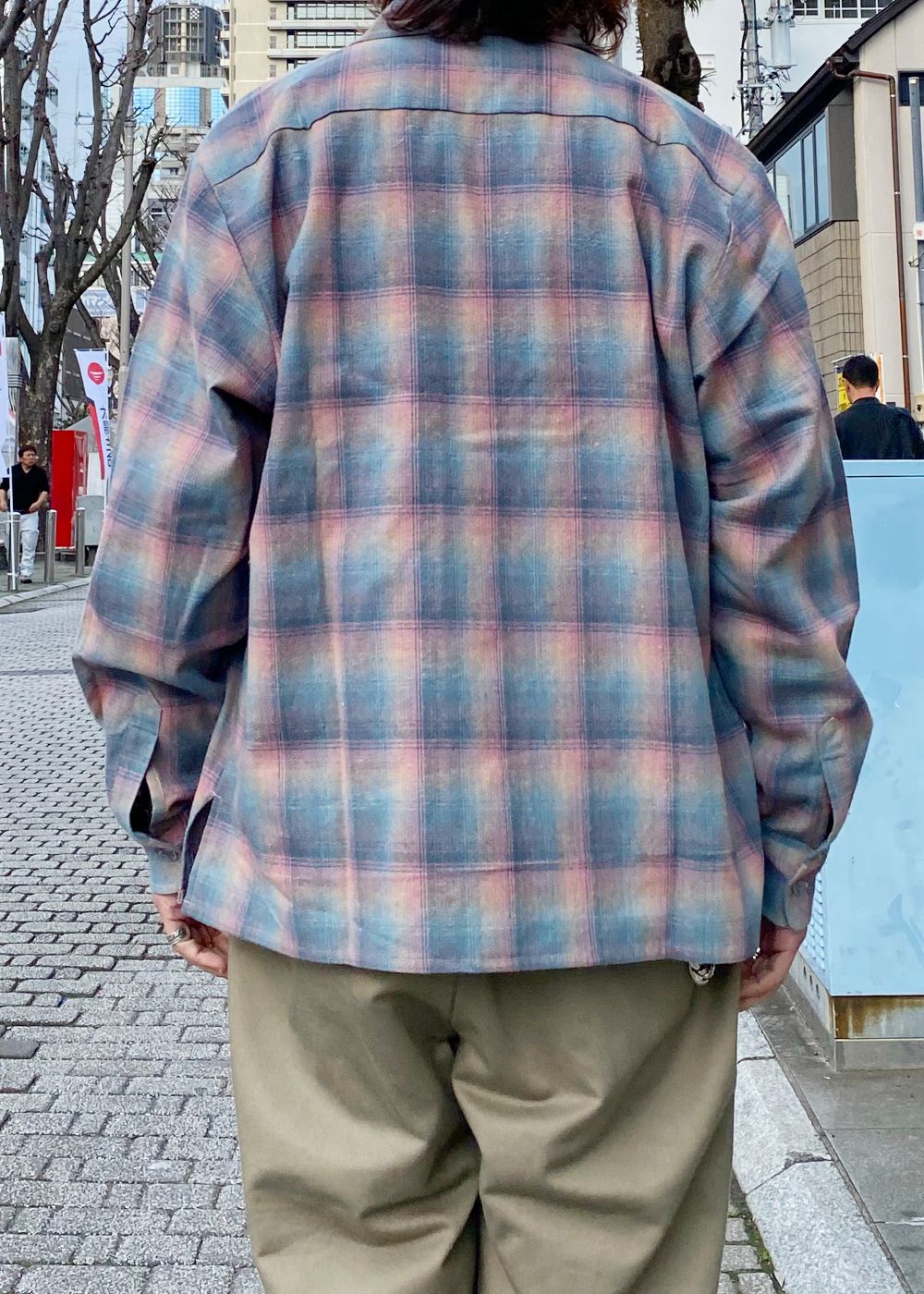 Flannel Check L/S Shirt (SAX) / ネル チェック シャツ