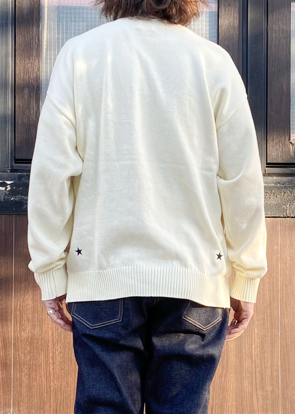 COTTON KNIT SWEATER (IVORY) / コットン ニット セーター