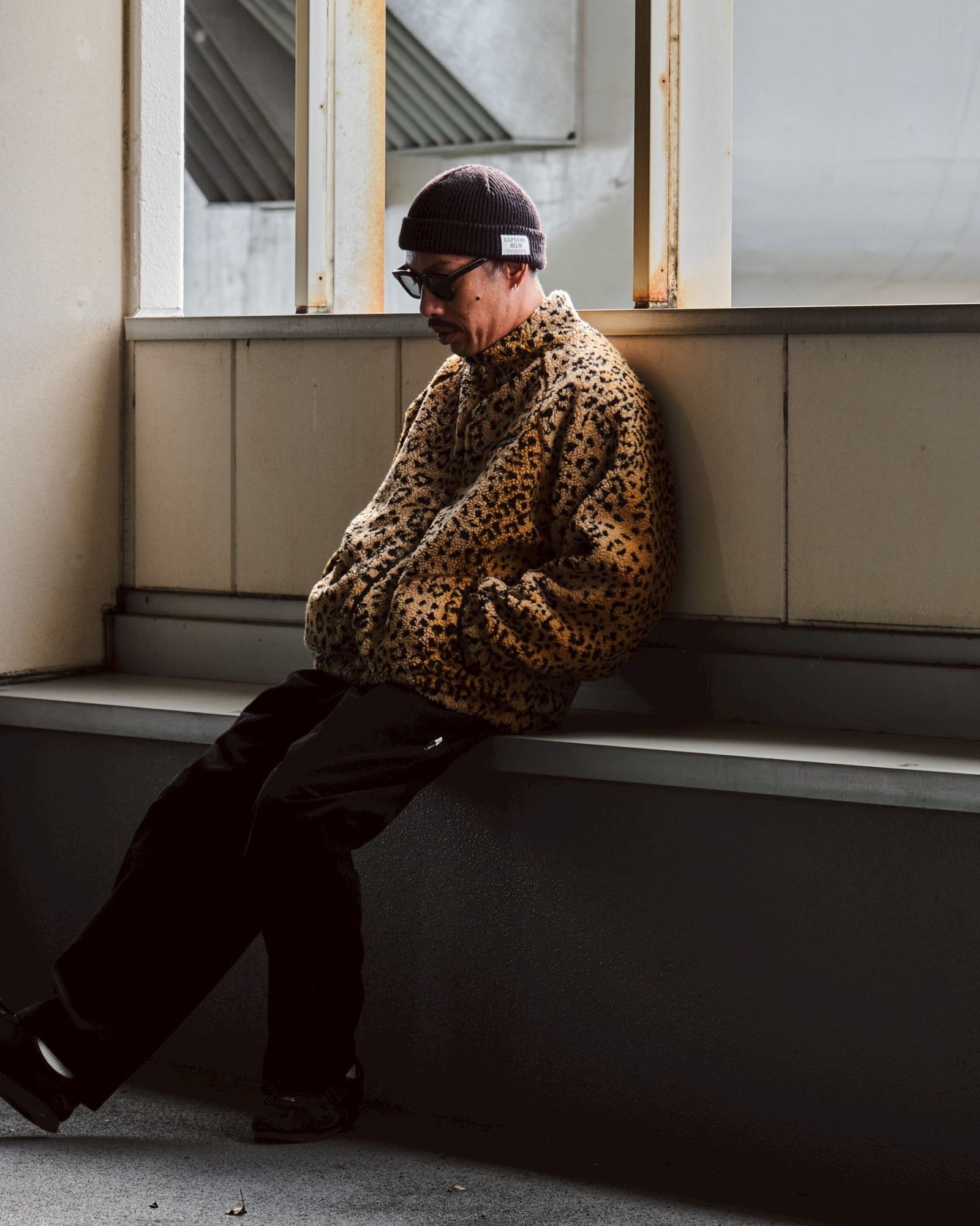 REVERSIBLE FLEECE JACKET (BLACK×LEOPARD) / リバーシブル フリース ジャケット