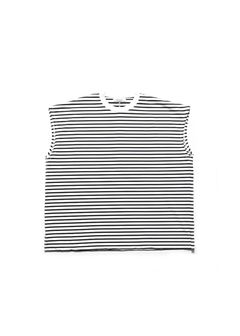 Big Nosleeve Border T-SH (WPT) / ビッグシルエット ノースリーブ ボーダー Tシャツ