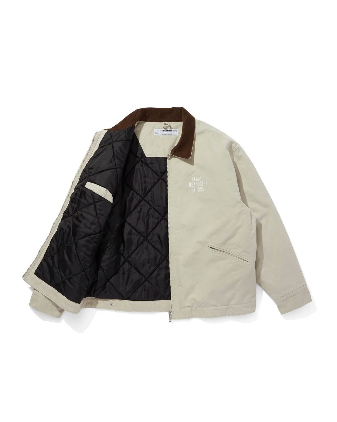 Ox Work Zip Jacket (Washed) (BEIGE) / コットン オックス ワーク ジャケット