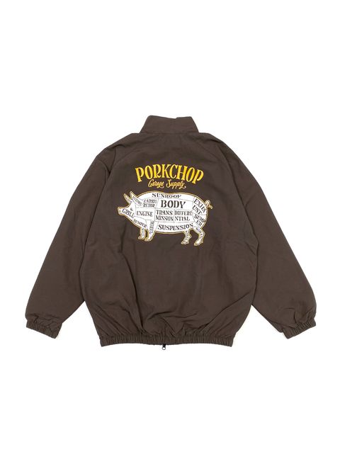 PORK BACK NYLON JKT (DARK BROWN) / ポークバック ナイロン トラック ジャケット