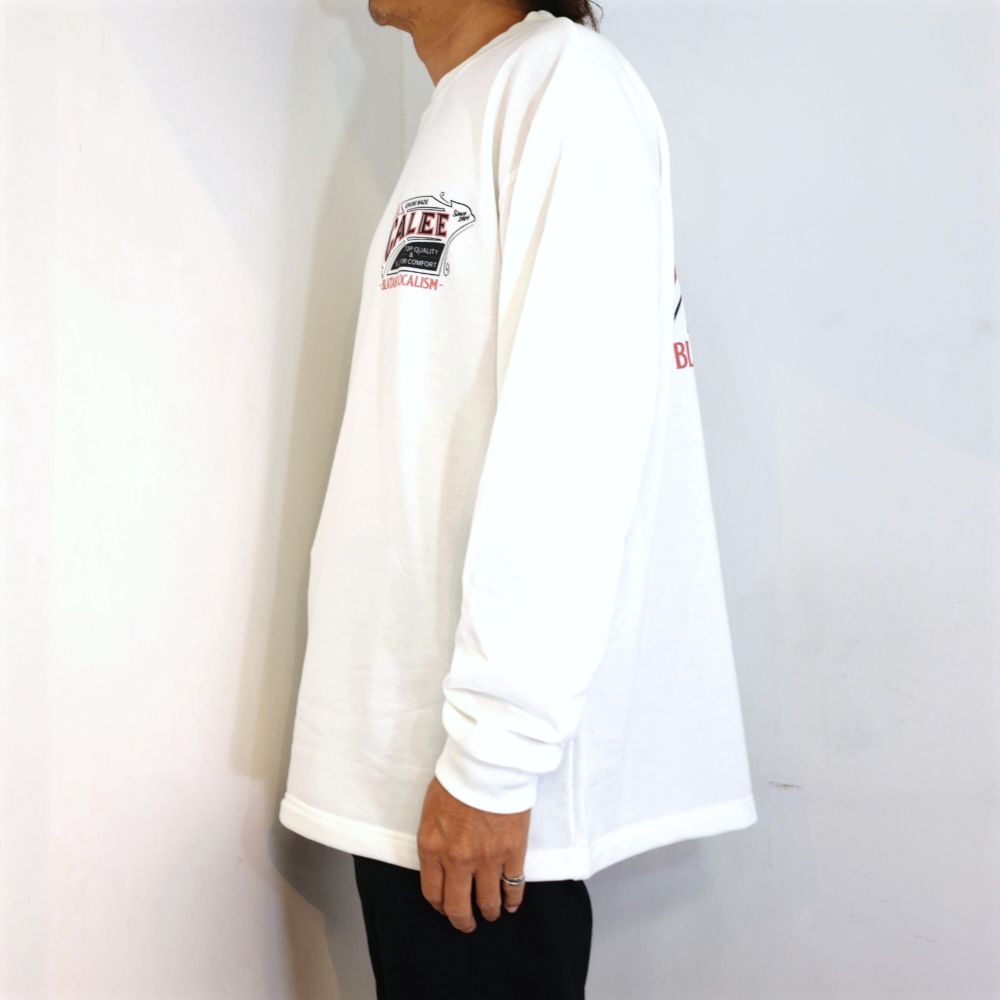 AEROKNOT OLD SIGN BOARD L/S SW TEE ＜NATURALLY PAINT DESIGN＞ (WHITE) / オールドサインボード オリジナル クルーネック スウェット