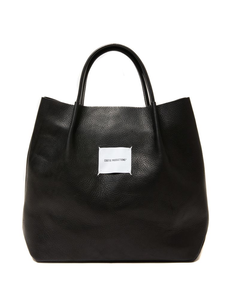 COOTIE PRODUCTIONS - Leather Tote Bag (BLACK) / レザー トート 