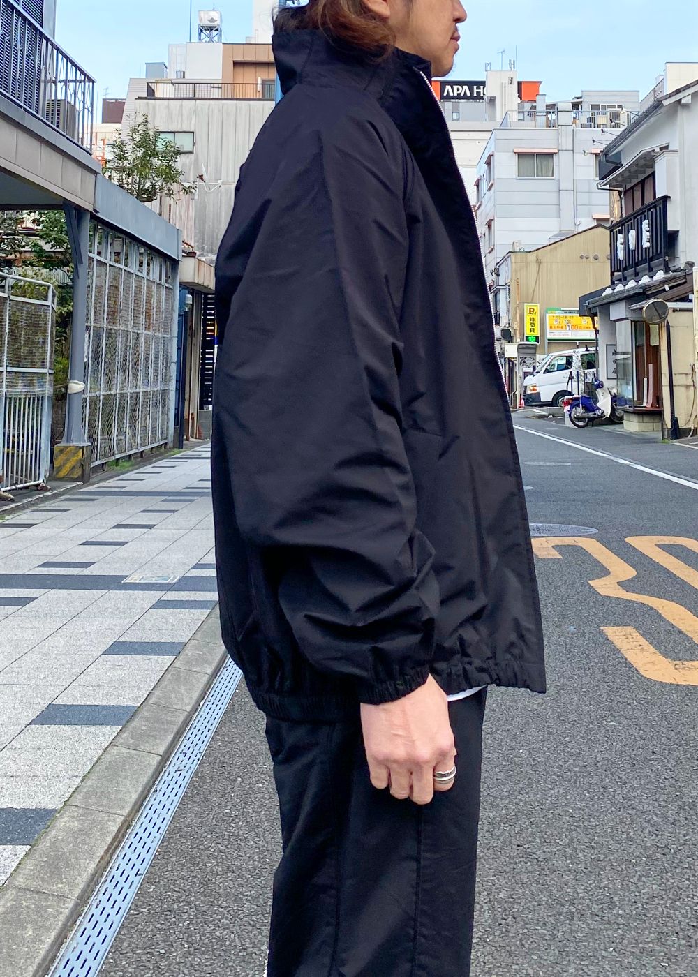 Track Jacket (BLACK) / ナイロン トラック ジャケット / セットアップ可能