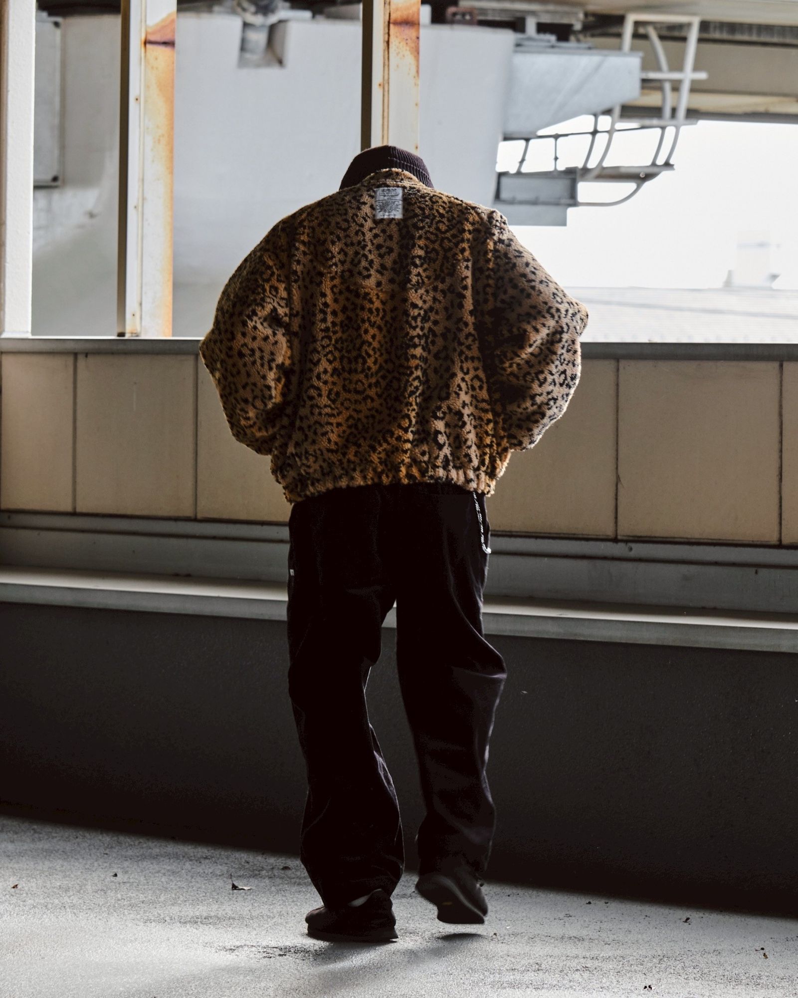 REVERSIBLE FLEECE JACKET (BLACK×LEOPARD) / リバーシブル フリース ジャケット