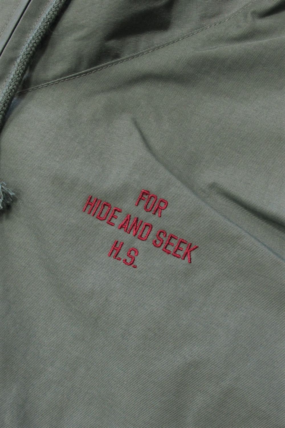 HIDE AND SEEK   NYLON ZIP JACKET GRAY / ナイロンジャケット