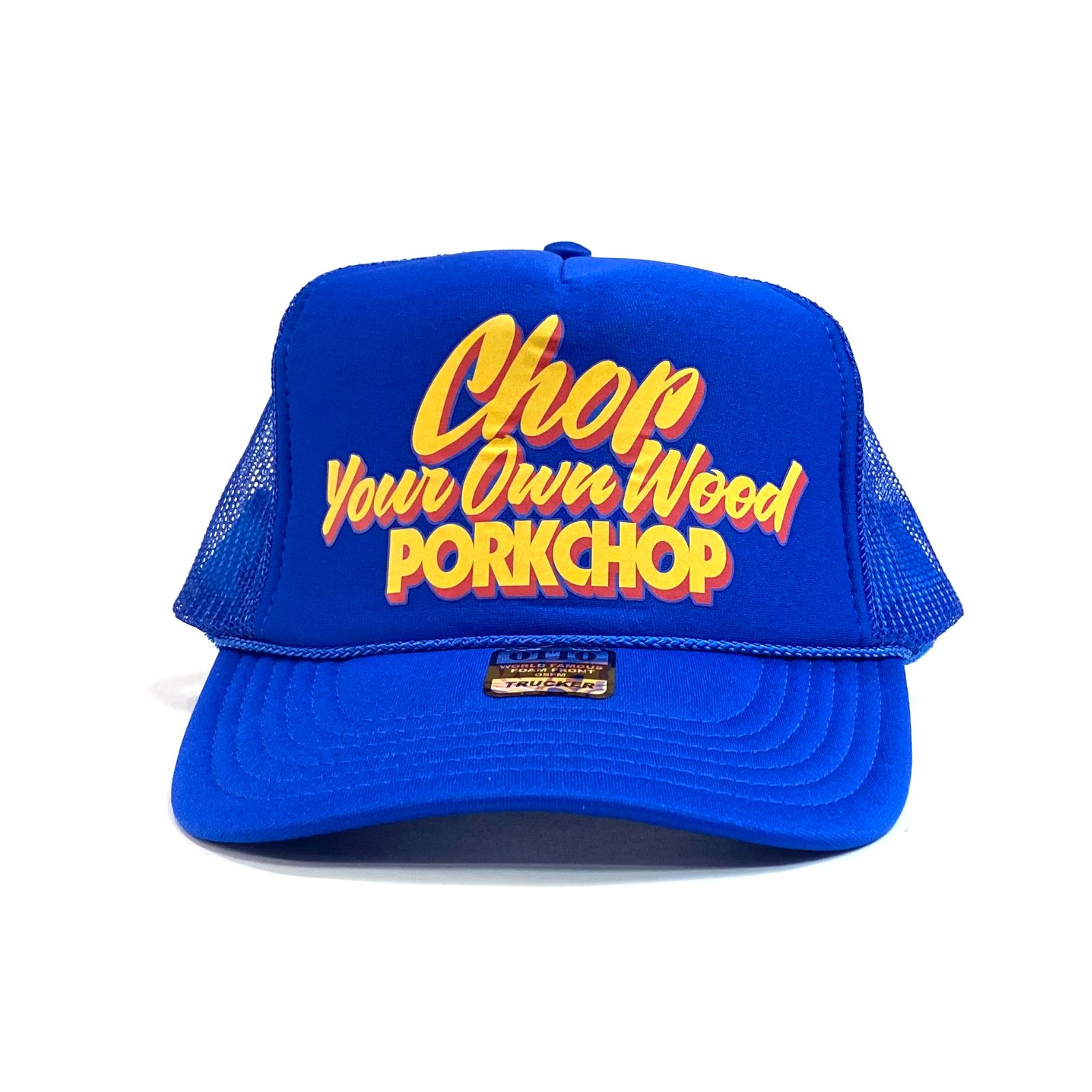 PORKCHOP - CHOP YOUR OWN WOOD CAP (BLUE) / プリントメッシュ