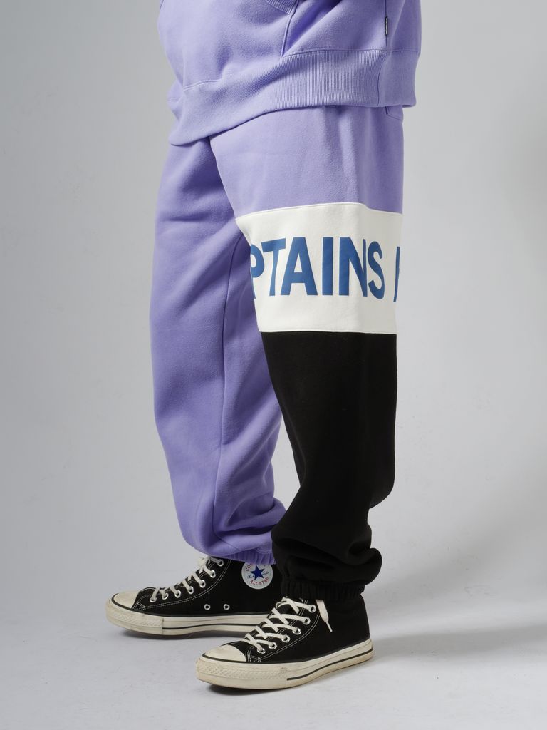 CAPTAINS HELM - TM LOGO SWITCH PANTS (BLACK×WHITE×LAVENDER 