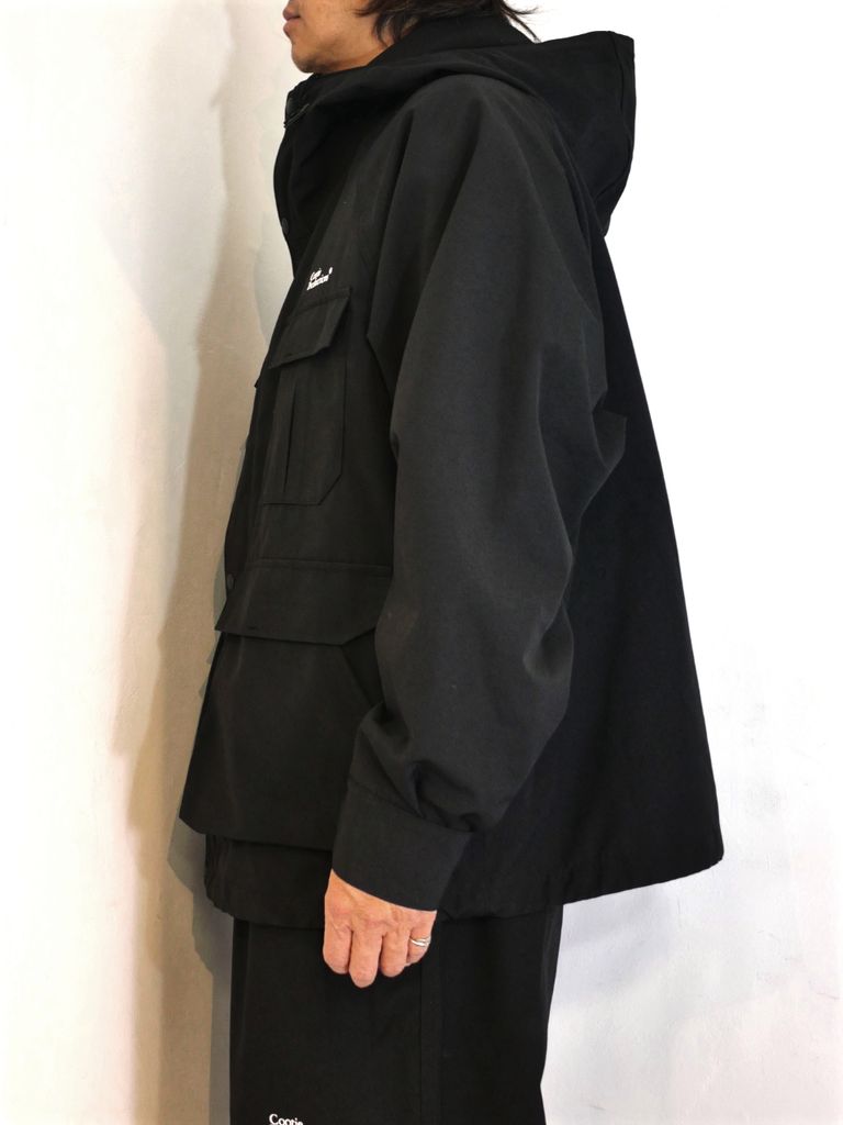 COOTIE PRODUCTIONS - T/C Weather Hooded Shell Jacket (BLACK 