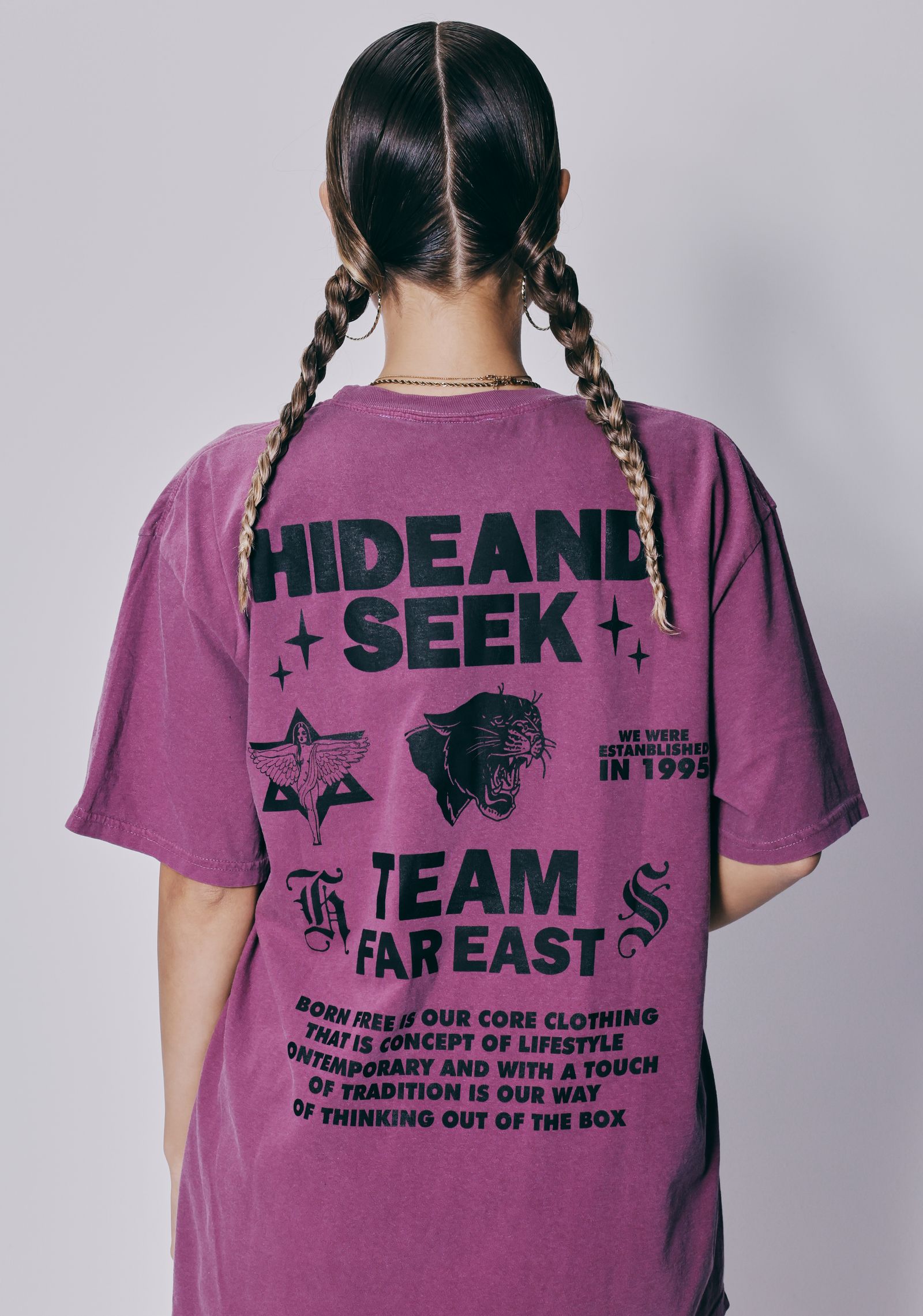 【ラスト1点】Team Pocket S/S Tee (D.RED) / ロゴ プリントTee