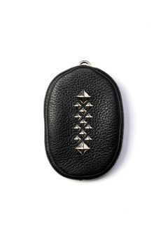 STUDS LEATHER ZIP COIN CASE (BLACK) / スタッズ レザー コインケース