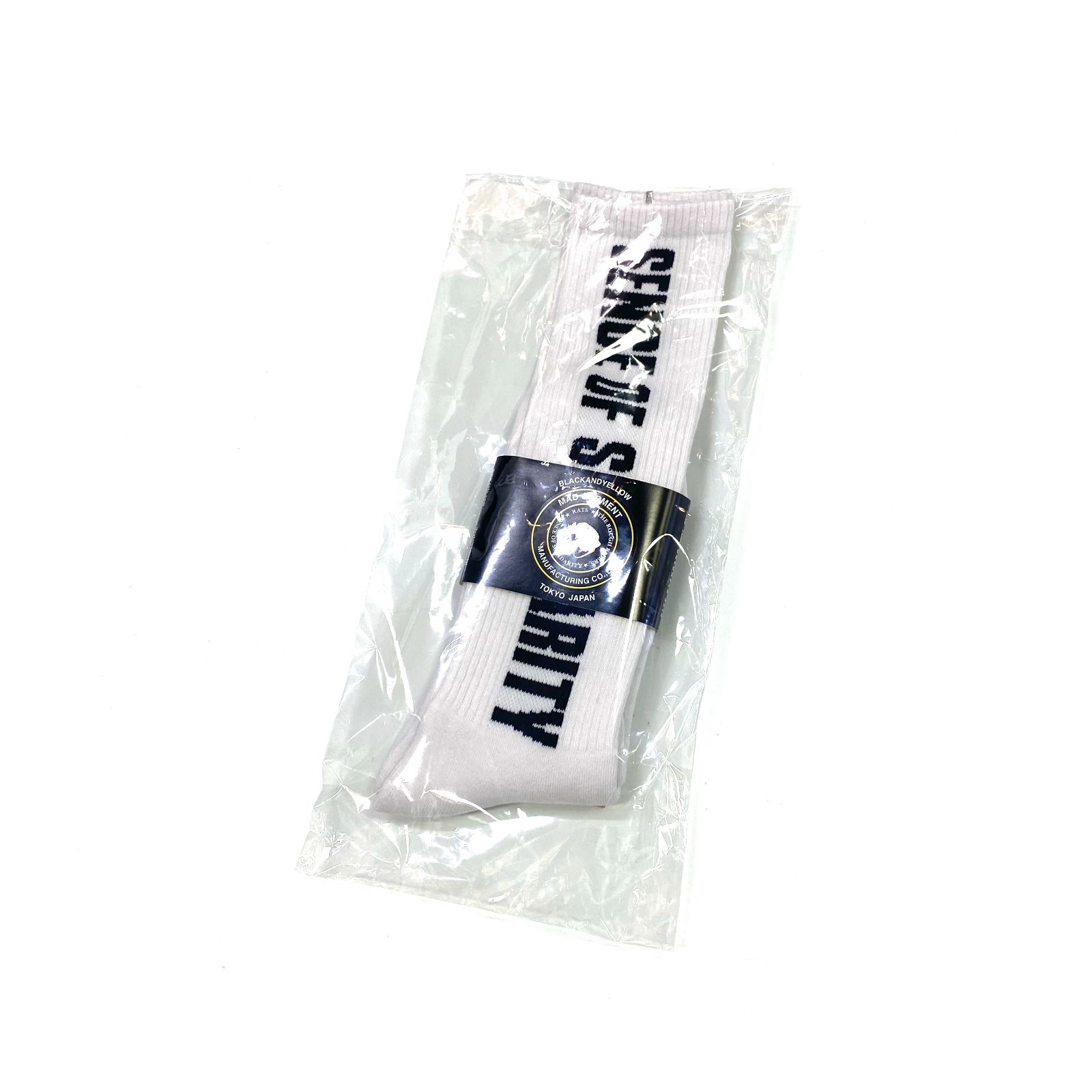 HIGH SOCKS LOGO (WHITE) / ジャガード ロゴ ソックス