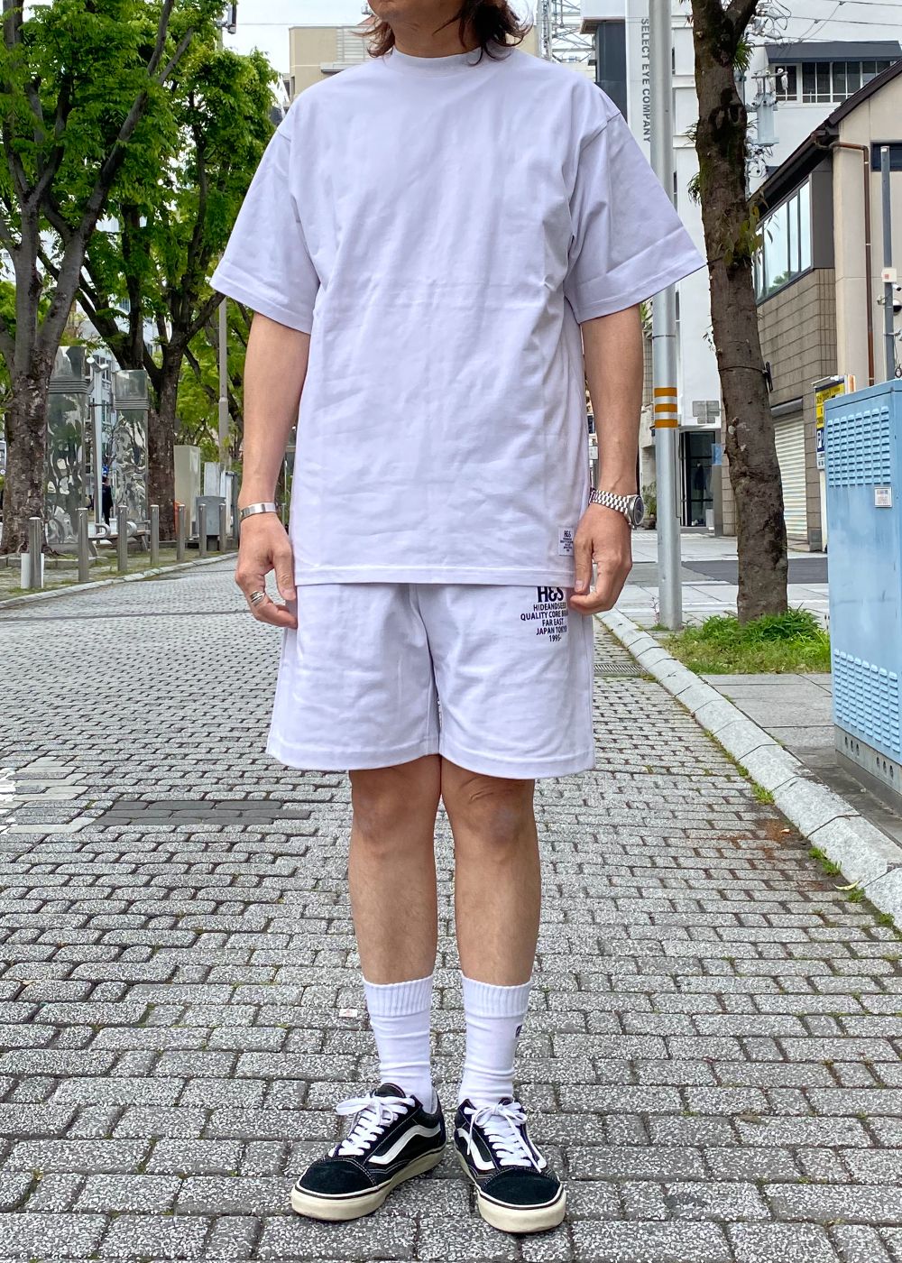 H&S Short (LIGHT GRAY) / ロゴ プリント イージーショーツ / セットアップ可能