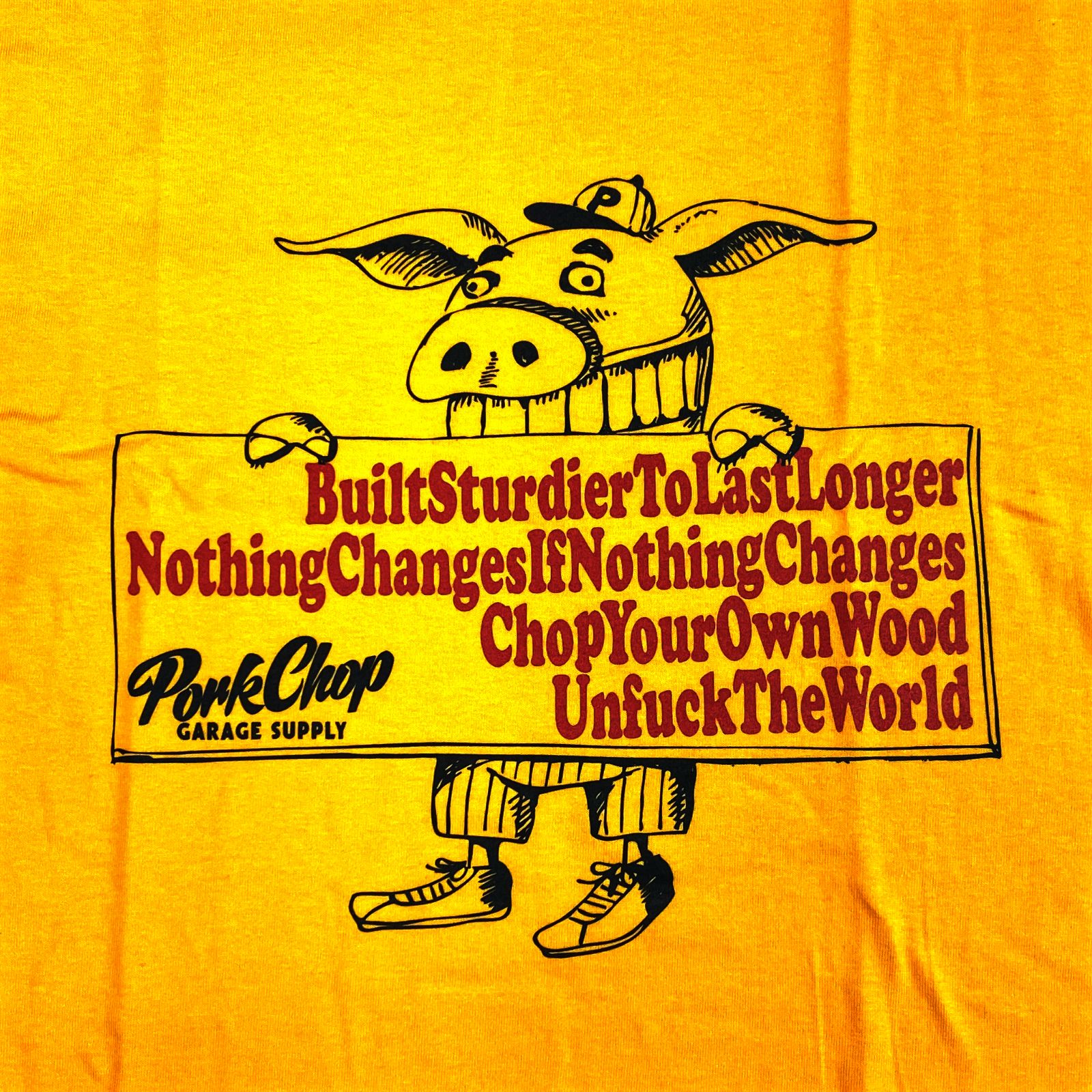 SLOGAN L/S TEE (GOLD) / スローガン ロングスリーブ Tシャツ