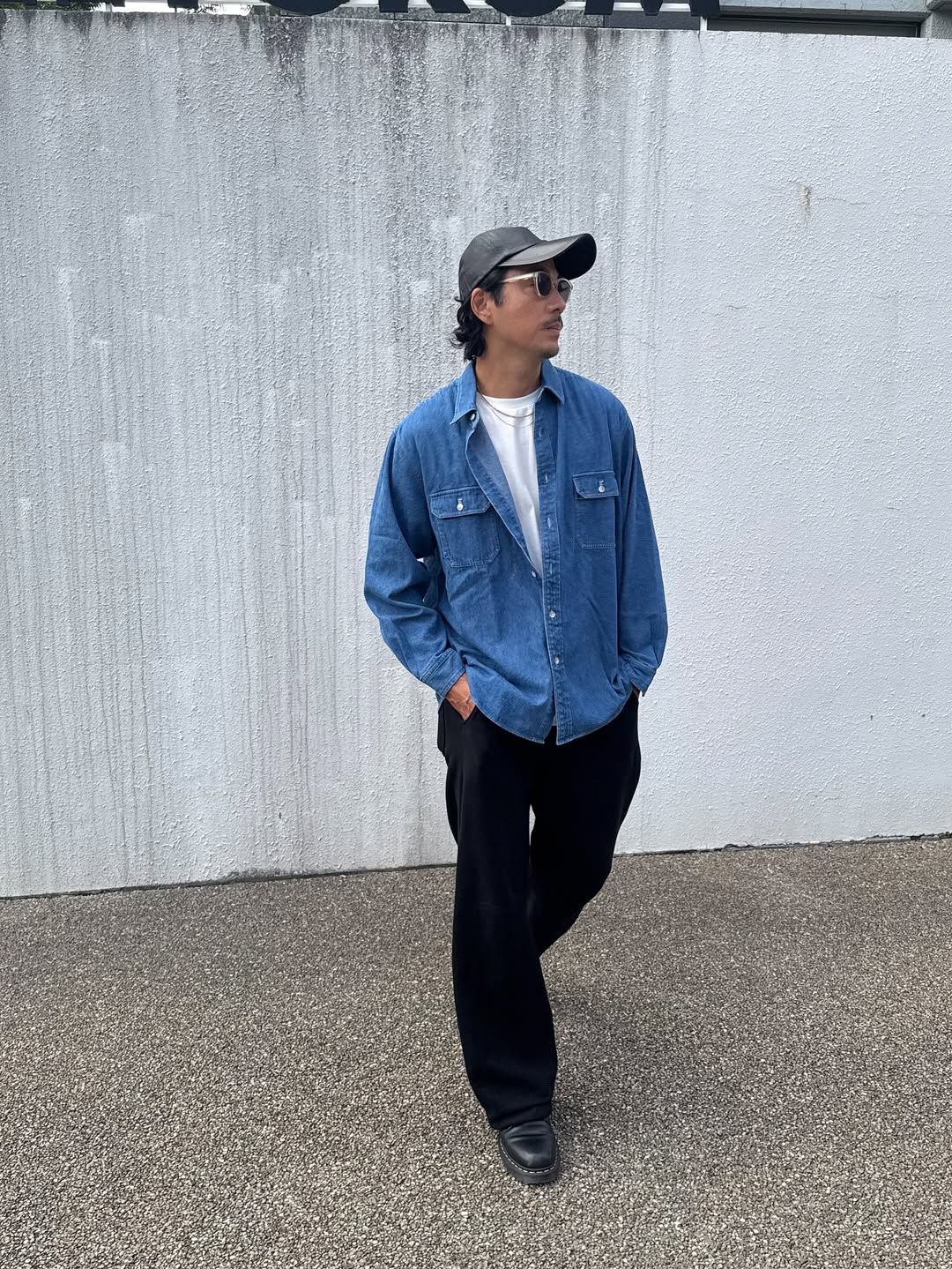 R9 WASHED DENIM SHIRT (INDIGO) / デニム シャツ