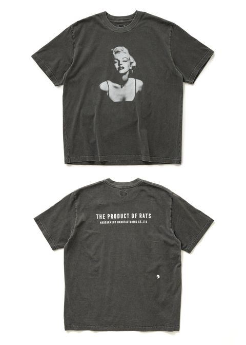 MONROE TEE (BLACK) / マリリンモンロー プリント Tシャツ