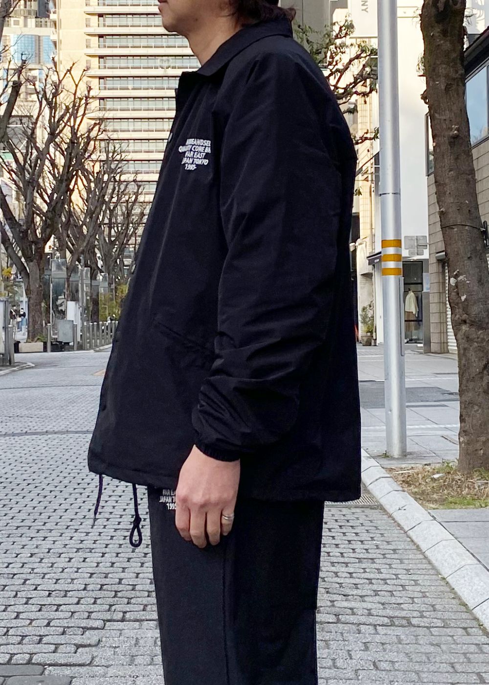 Coaches Jacket (BLACK) / ナイロン コーチ ジャケット / セットアップ可能