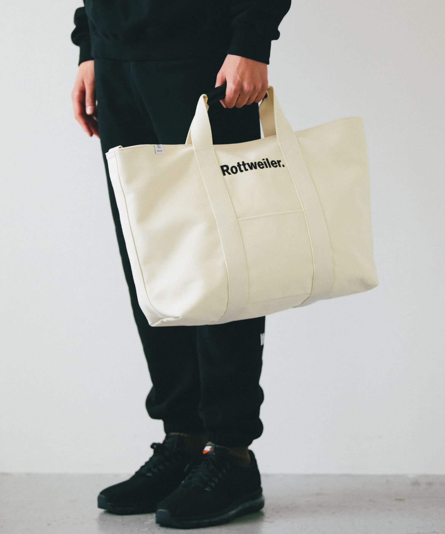 ROTTWEILER - CANVAS TOTE BAG LARGE (WHITE) / 定番 