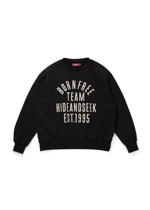 College Sweat Shirt (BLACK) / オリジナル セットアップ クルーネック スウェット / セットアップ可能