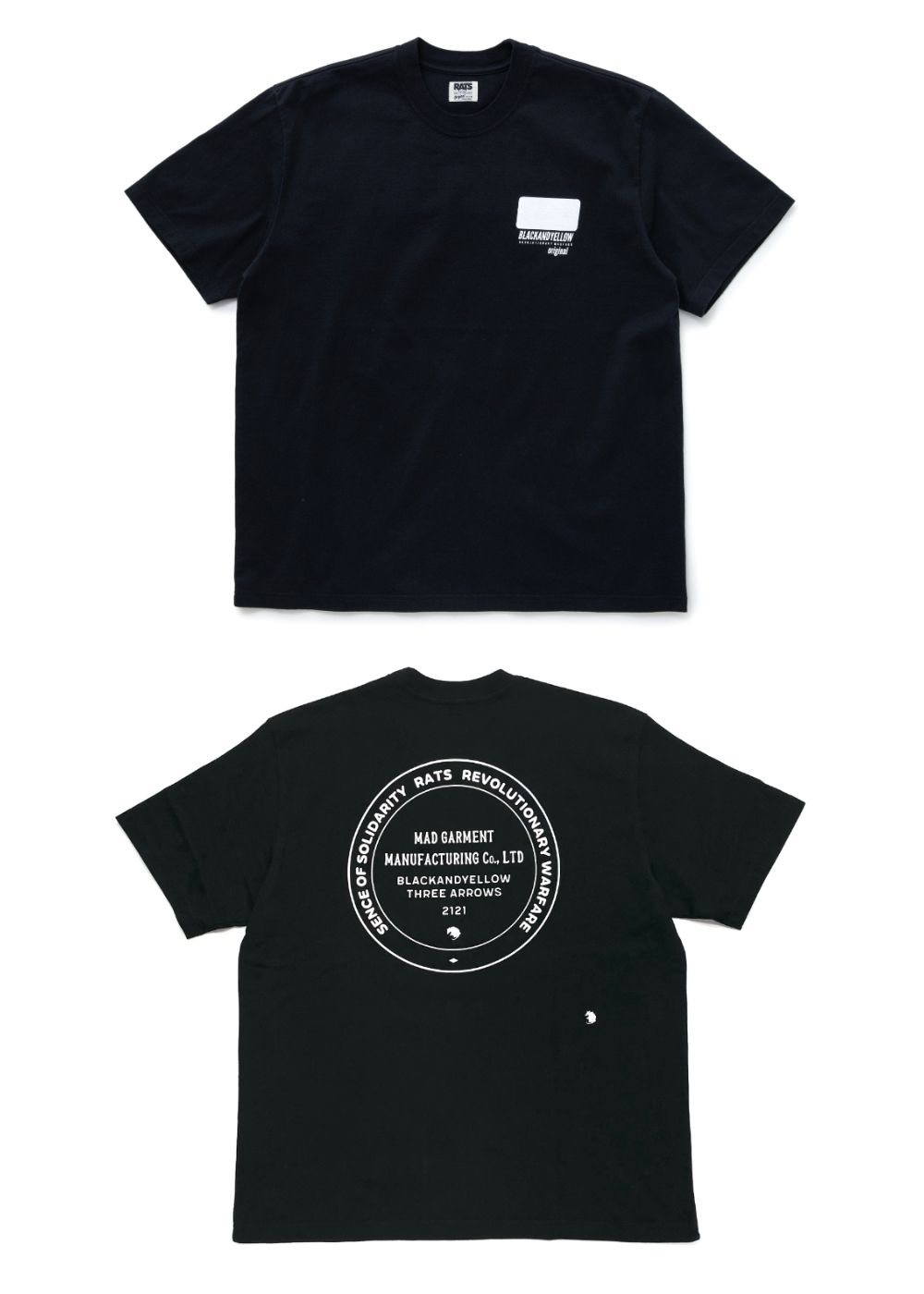 RATS - SIGN TAG TEE (NAVY) / サインタグ Tシャツ | LOOPHOLE