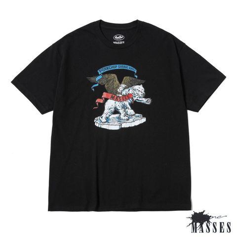 【ラスト1点】POLAR BEAR P (×MASSES) (BLACK) / マシス コラボレーション Tシャツ
