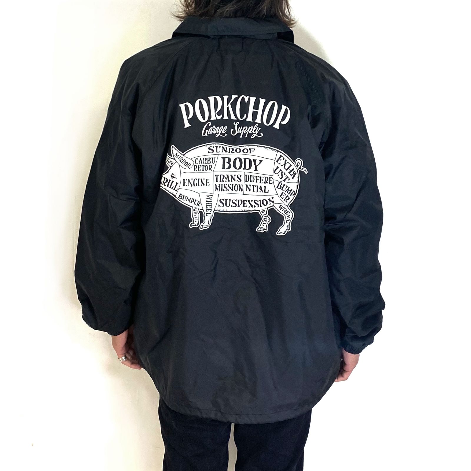 PORKCHOP GARAGE SUPPLY - BOA COACH JKT (OLIVE) / ボアインナー コーチジャケット | LOOPHOLE