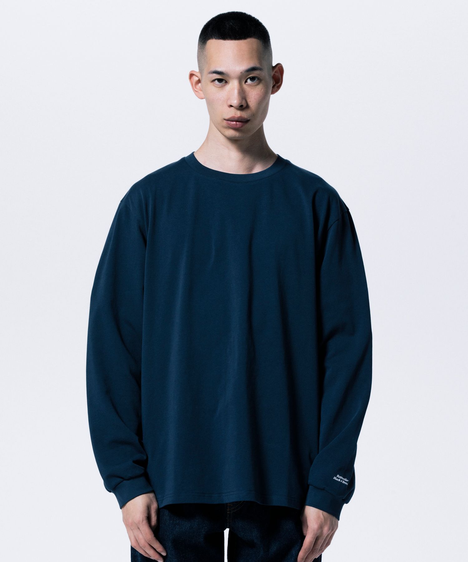 R9 BASIC LS TEE (NAVY) /  オリジナル ロングスリーブ Tシャツ