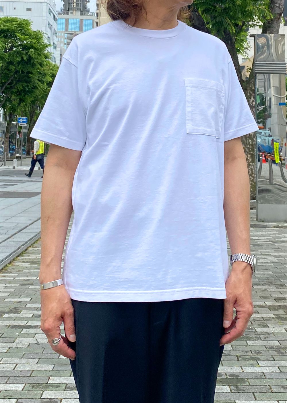 Hedge Hills Burger Shop T-SH (WHT) / オリジナル プリント ポケット Tシャツ