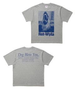 DOG PHOTO TEE (GRAY) / フォト プリント Tシャツ