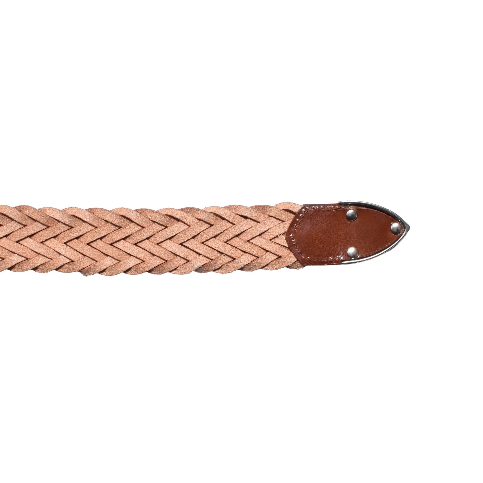 Leather Semi Wide Mesh Belt (BRN) / レザーメッシュベルト