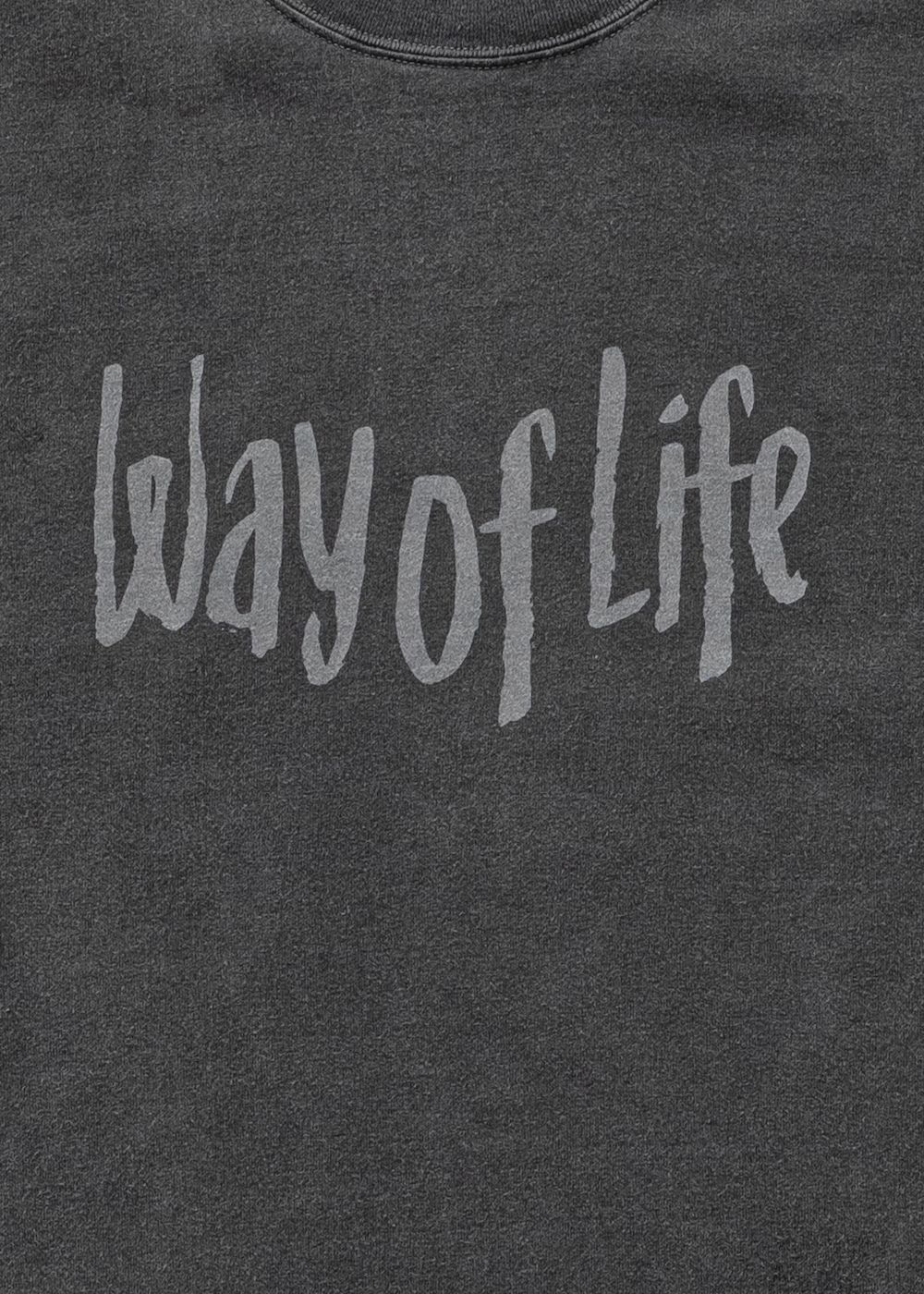 WAY OF LIFE TEE (BLACK) / スローガン プリント Tシャツ