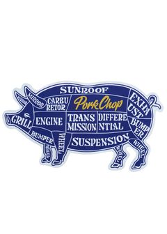 PORK STICKER (BLUE) / ポークステッカー
