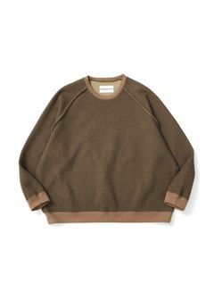 TEAR KNIT (BROWN) / クルーネック リブニット