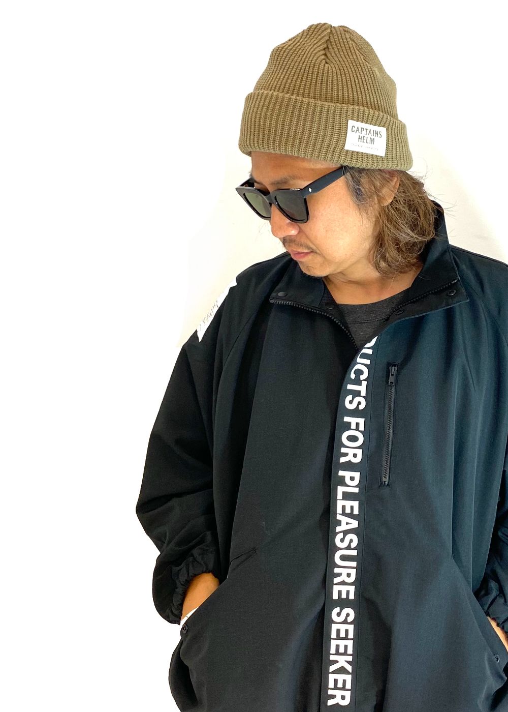 【ラスト1点】24/7 HELM WATCH CAP (BEIGE) / オリジナル ワッチキャップ