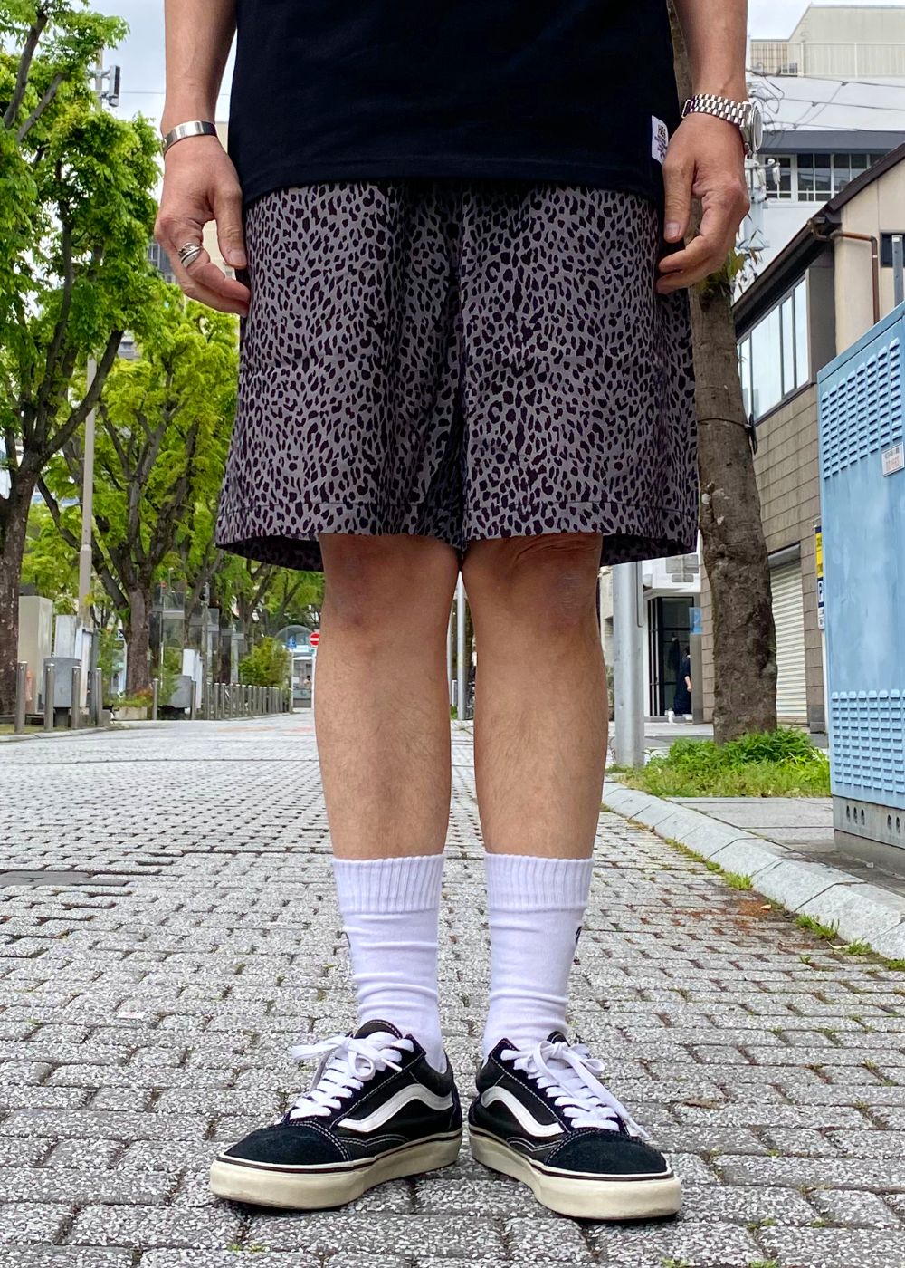 Leopard Short (GRAY) / オリジナル レオパード イージーショーツ