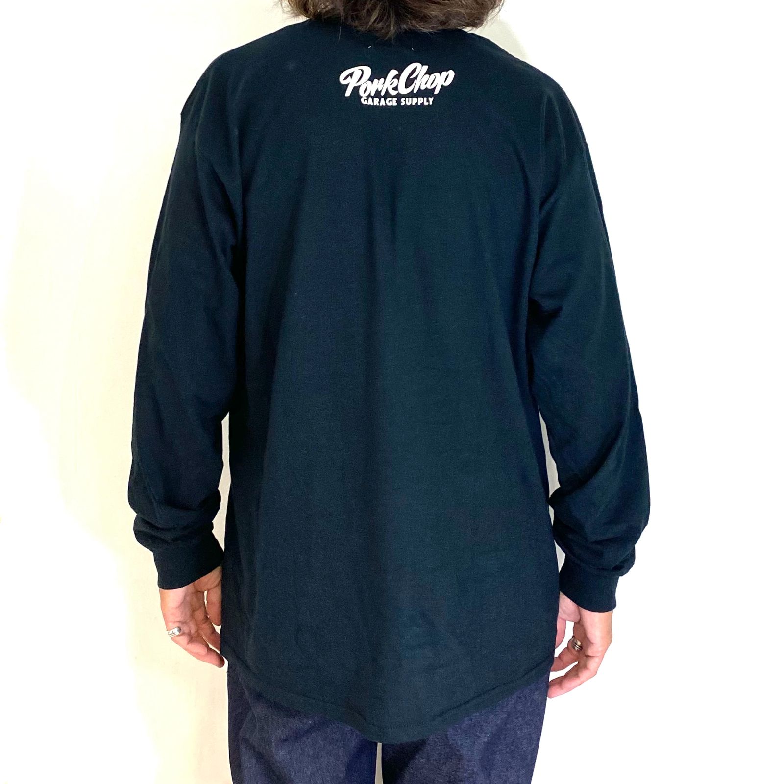SLOGAN L/S TEE (BLACK) / スローガン ロングスリーブ Tシャツ