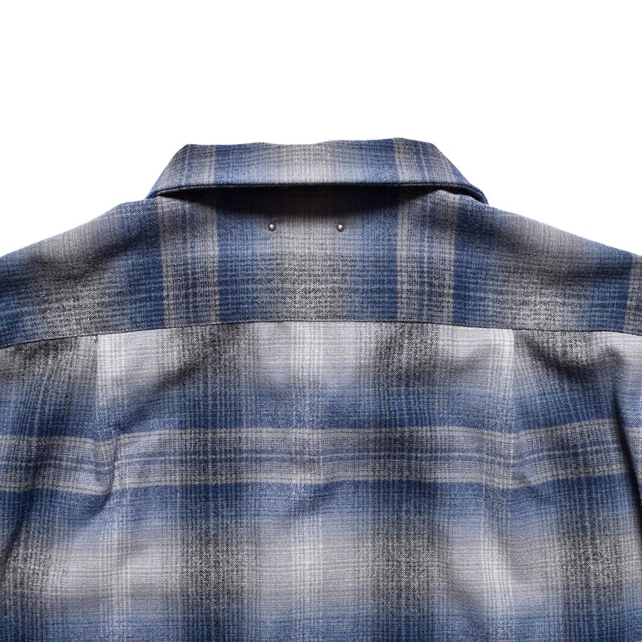 PENDLETON W.Plaid Open Collar SH (BPT) / ペンドルトン コラボ オンブレチェック オープンカラー ウール シャツ