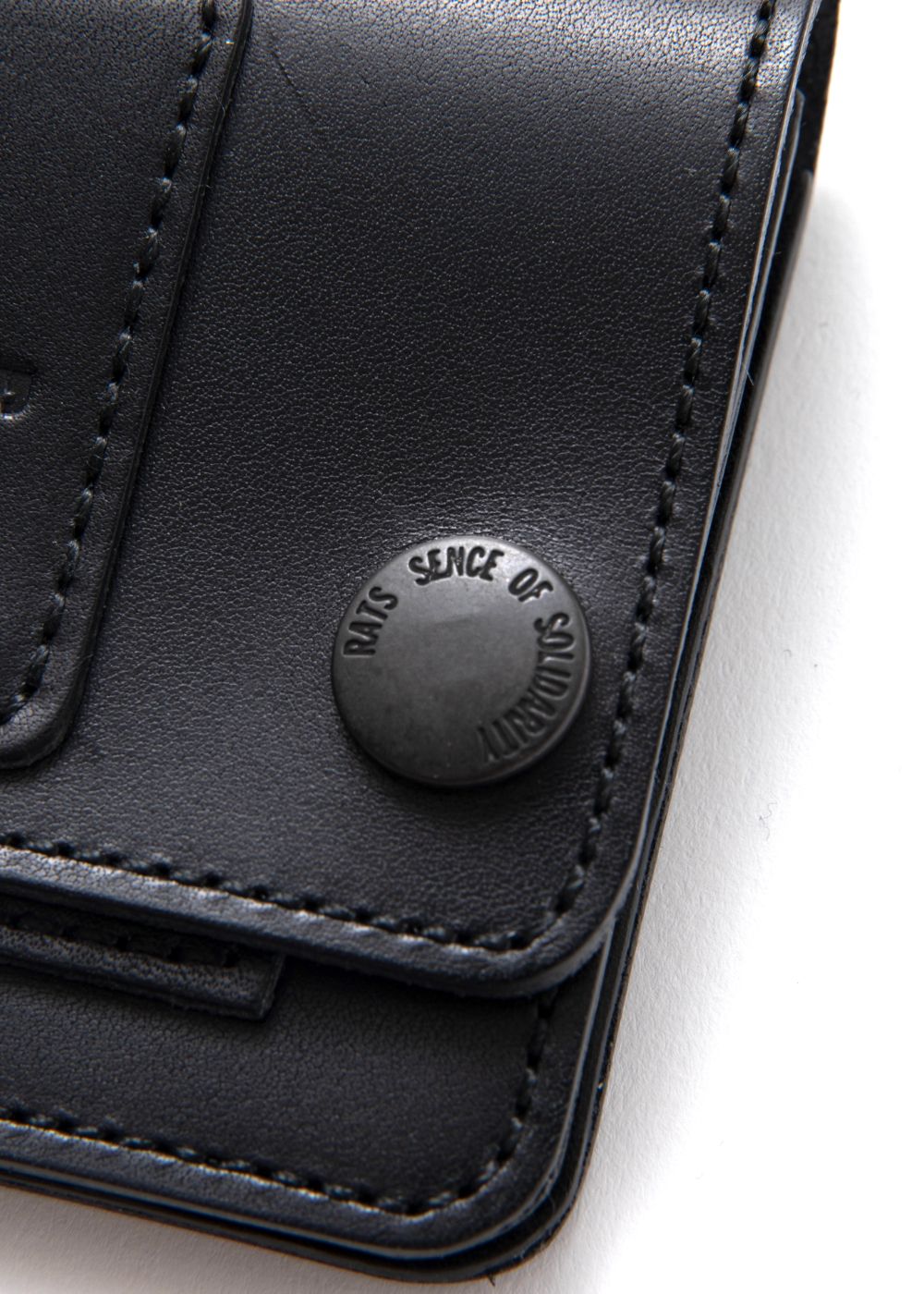 RATS - SHORT LEATHER WALLET (BLACK) / ショート レザー ウォレット | LOOPHOLE