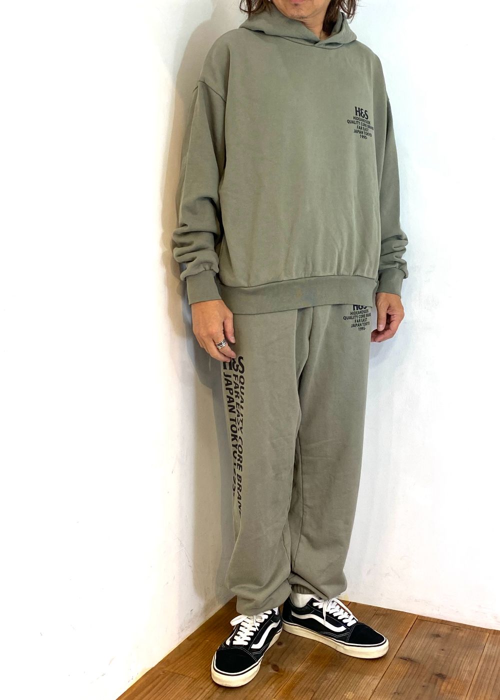H&S Sweat Pant (OLIVE DRAB) / オリジナル セットアップスウェットパンツ / セットアップ可能
