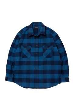 R9 BUFFALO CHECK SHIRT (BLUE) / バッファローチェック シャツ