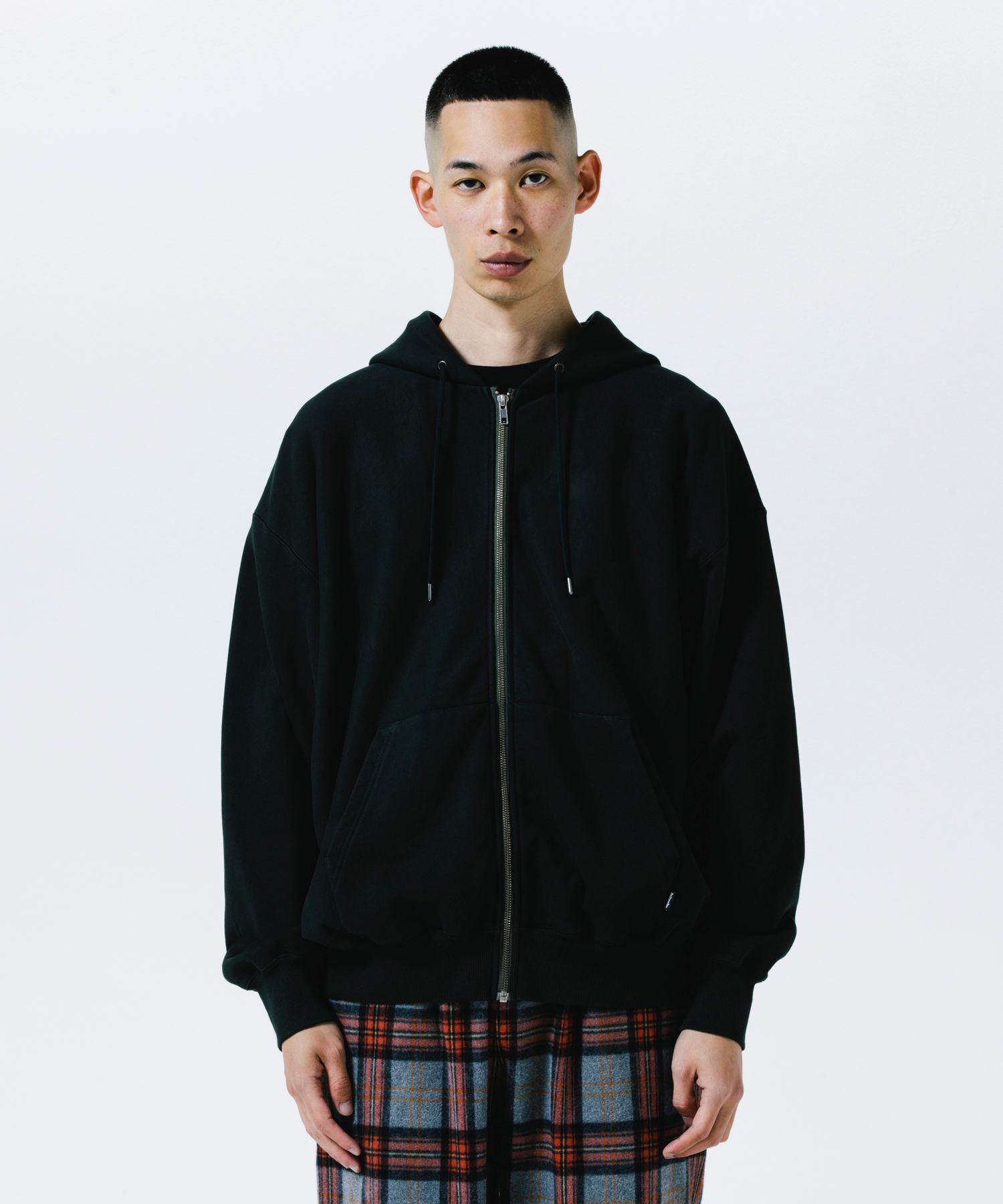 R9 BASIC ZIP PARKA (D.GREEN) / オリジナル ジップアップ スウェット パーカー