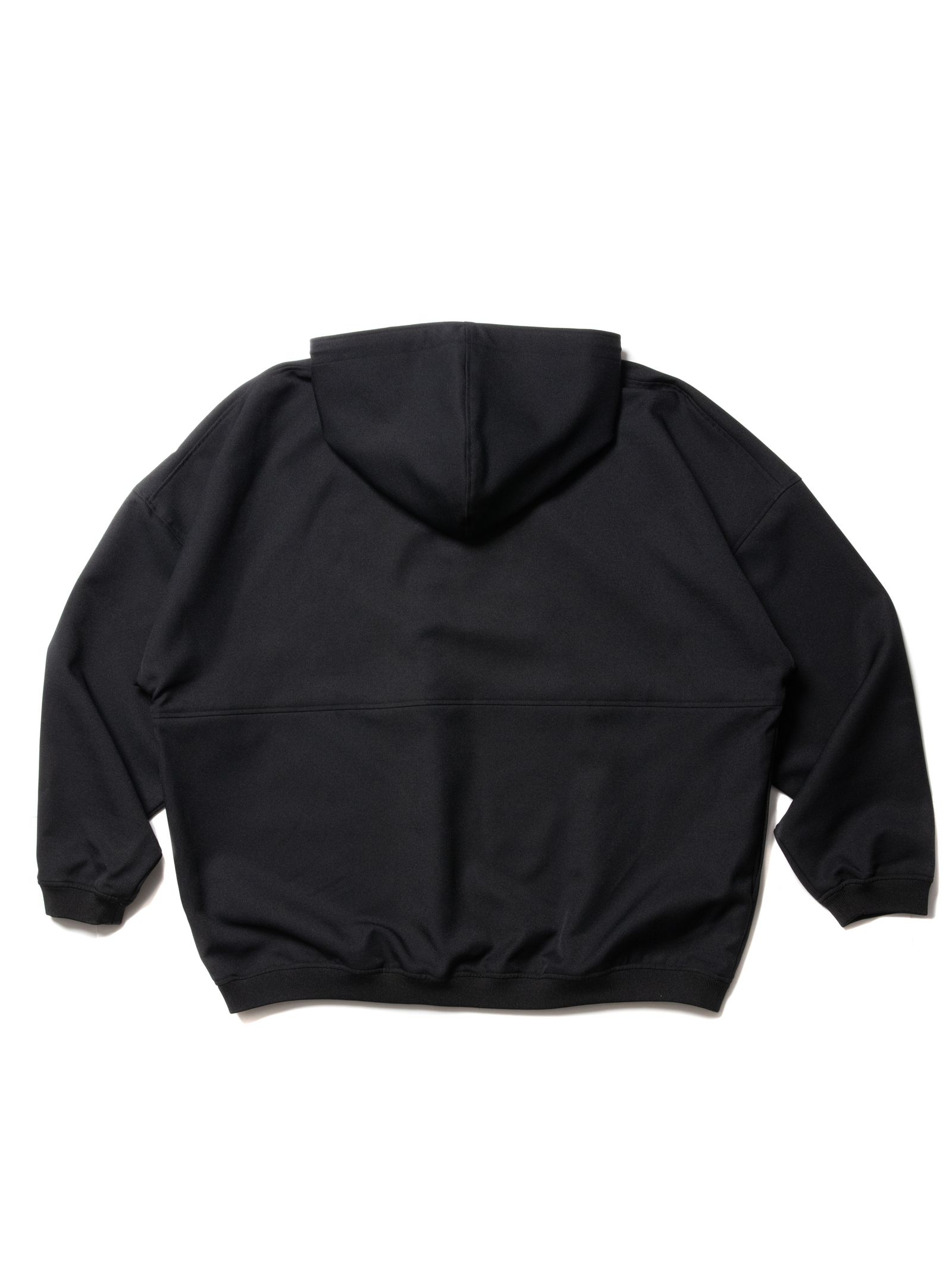 COOTIE PRODUCTIONS - Polyester Twill Half Zip Hoodie (BLACK