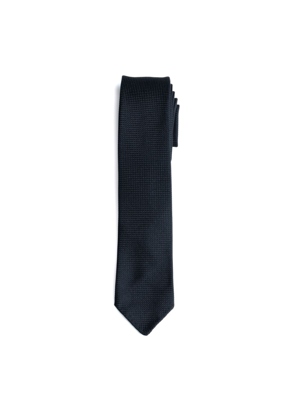 SILK NECK TIE "DENNIS" (BLACK) / オリジナル シルク タイ