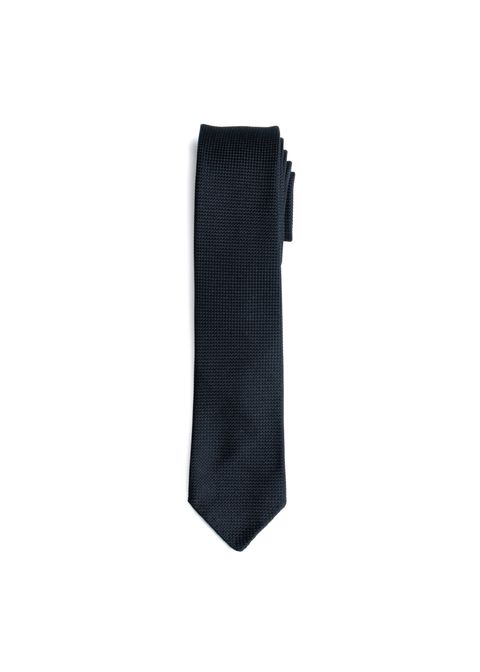 SILK NECK TIE "DENNIS" (BLACK) / オリジナル シルク タイ