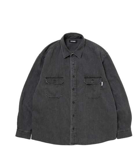 R9 DENIM SHIRT (BLACK) / デニム シャツ