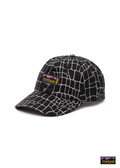 ×OVERLAND REFLECTOR SPIDER WEB SOILD CAP (BLACK) / オーバーランド コラボ キャップ