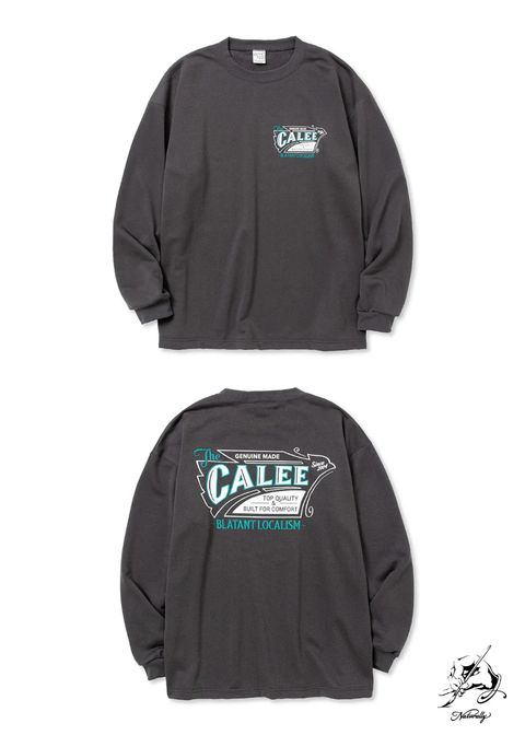 AEROKNOT OLD SIGN BOARD L/S SW TEE ＜NATURALLY PAINT DESIGN＞ (CHARCOAL) / ×ナチュラリーペイント コラボ スウェット