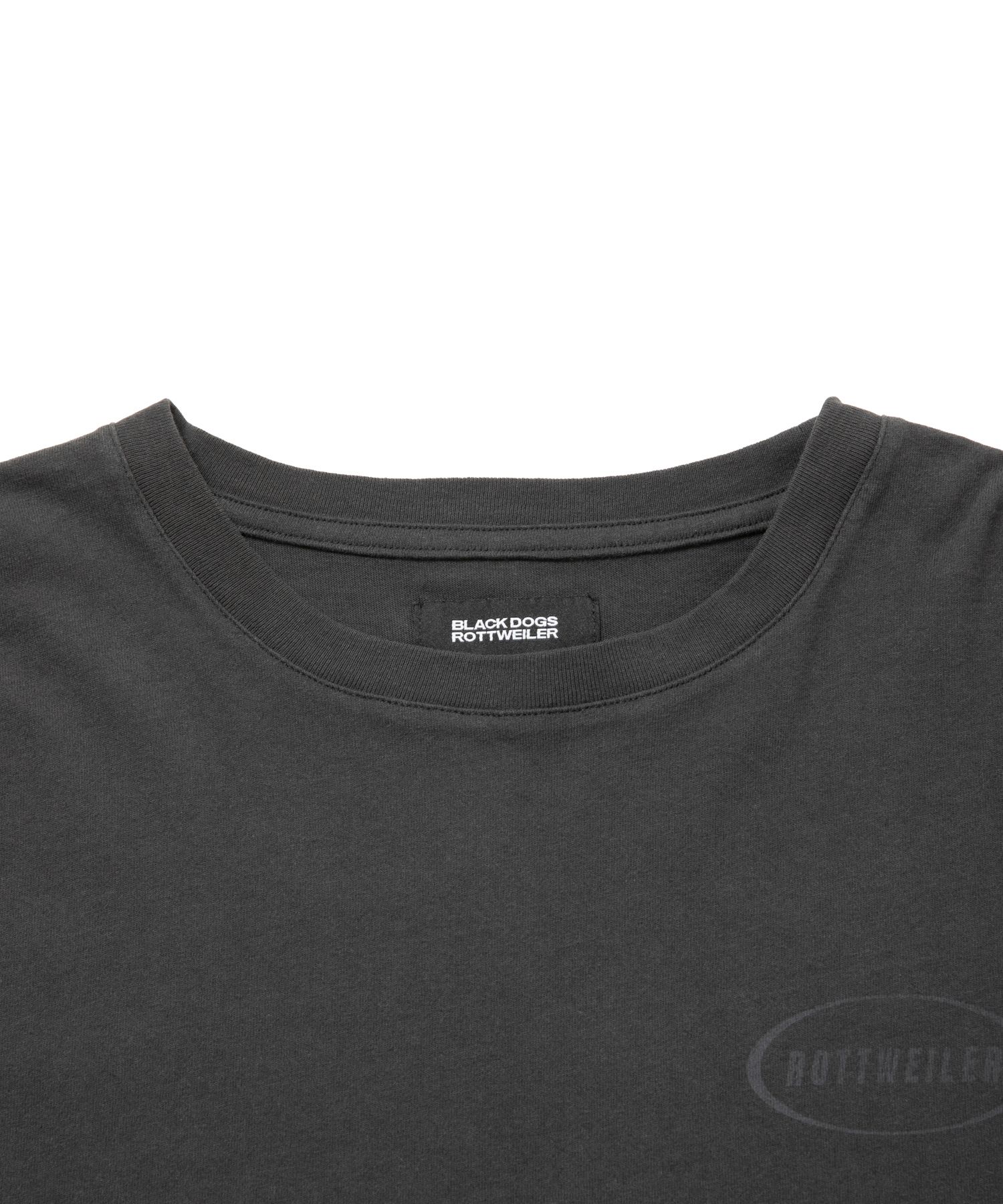 R9 BLK LS TEE (BLACK) / タイポグラフィ プリント オリジナル Tシャツ